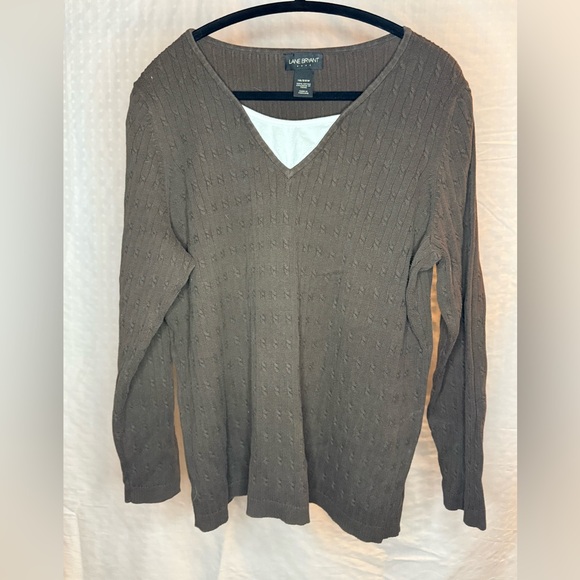 Lane Bryant Sweaters - Lane Bryant Women's Brown V-Neck Sweater